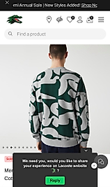 Lacoste Yeşil Desenli sweatshirt